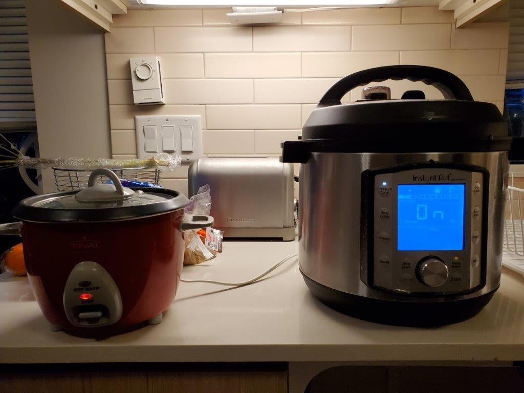 Rice cooker and instant pot.
