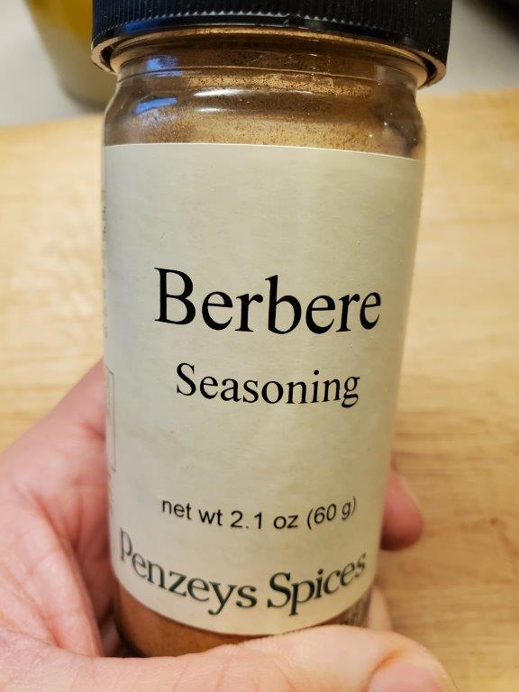 Bottle of berbere seasoning