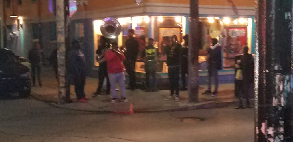 Street musicians on Frenchman Street