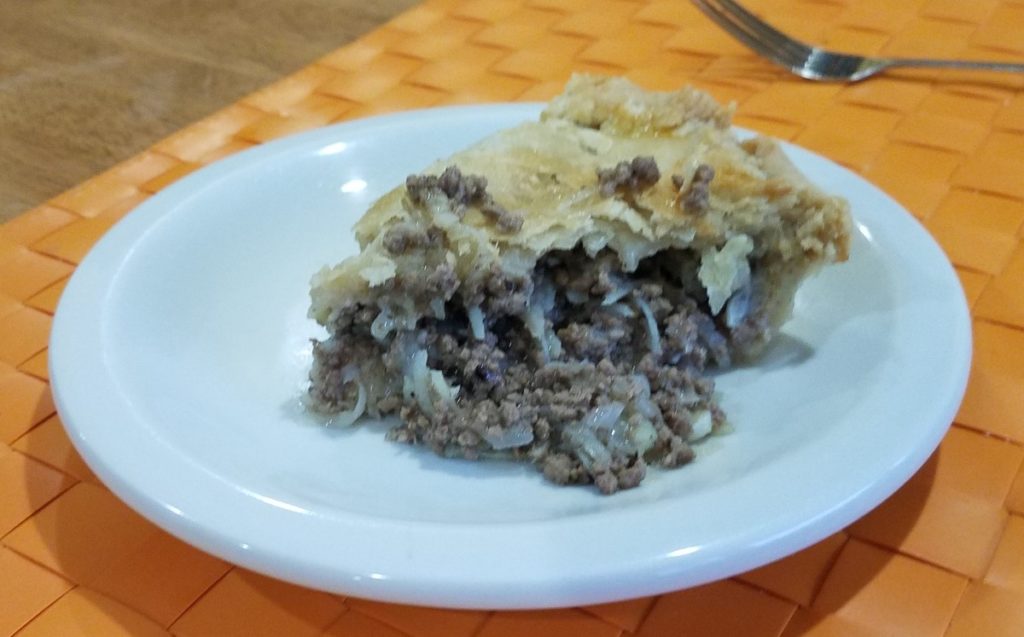 Slice of meat pie