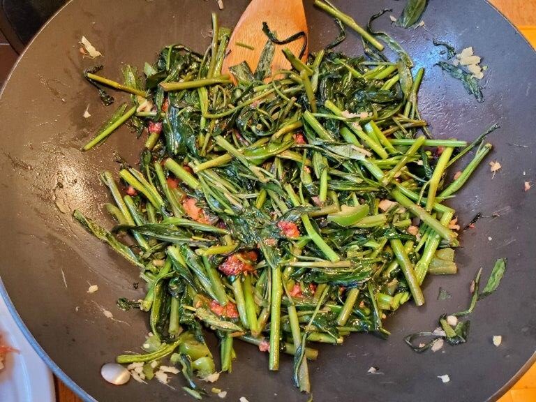 Ong Choy with Fermented Bean Curd