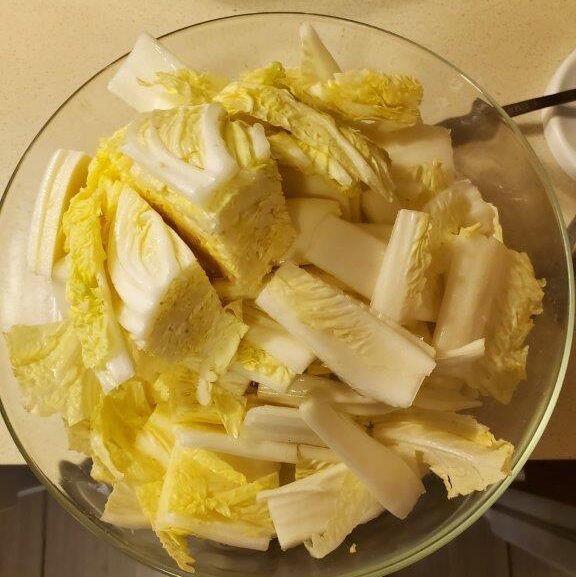 Chopped Napa cabbage