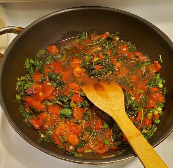 Stew simmering.