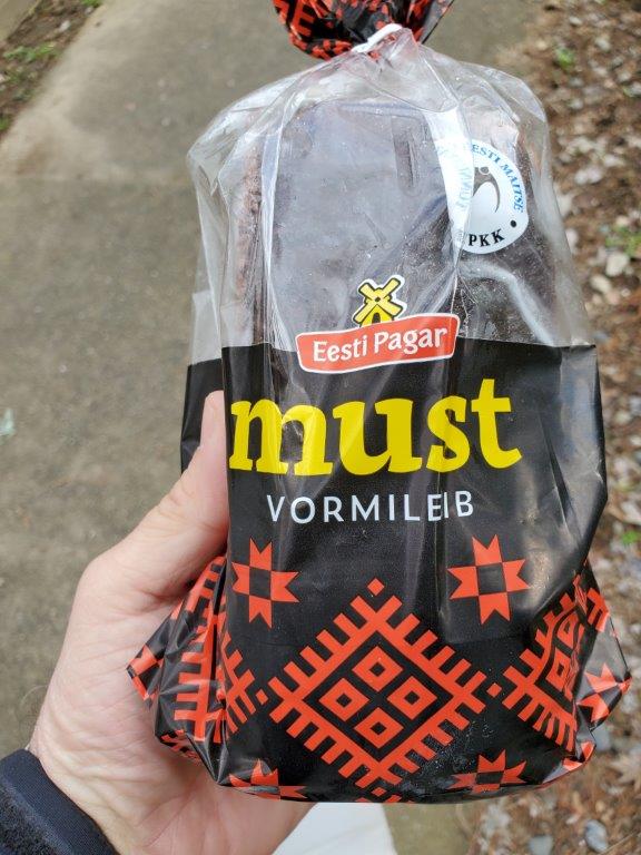 Estonian bread in the package.