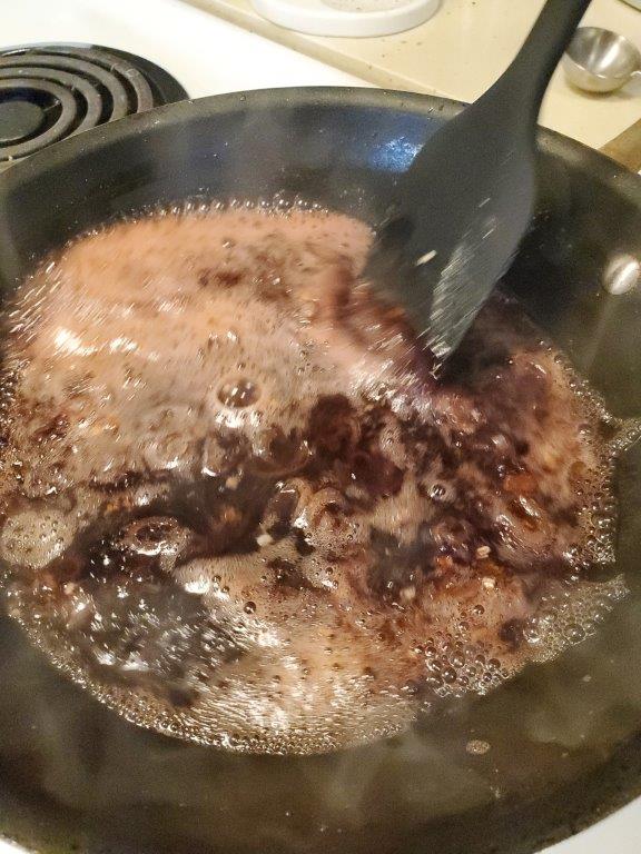 Bordelaise sauce in progress