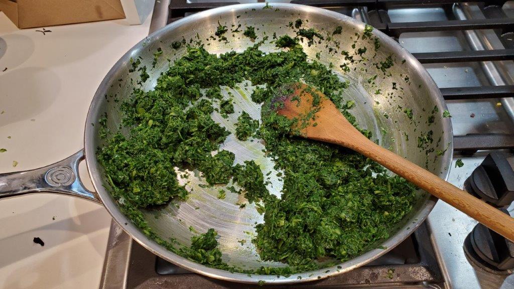 Herbs after frying