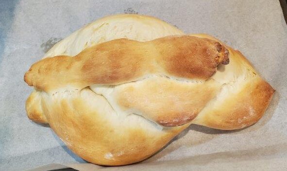 Plaited bread