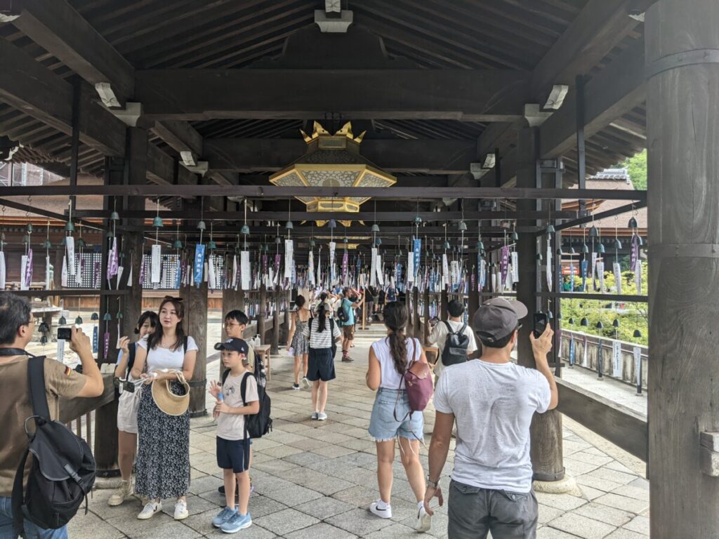 Crowds at temple