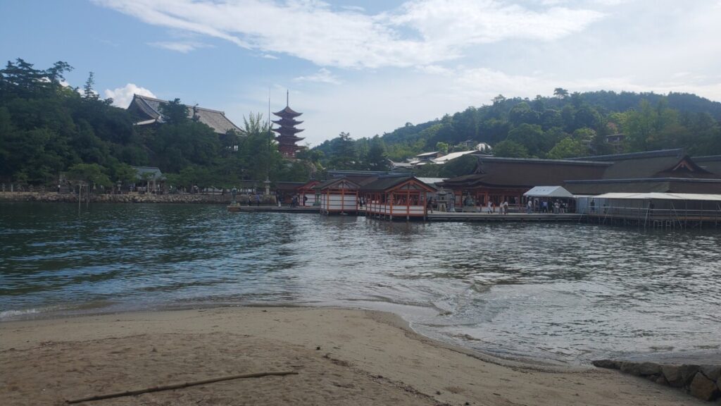 View of shrines in Miyajima