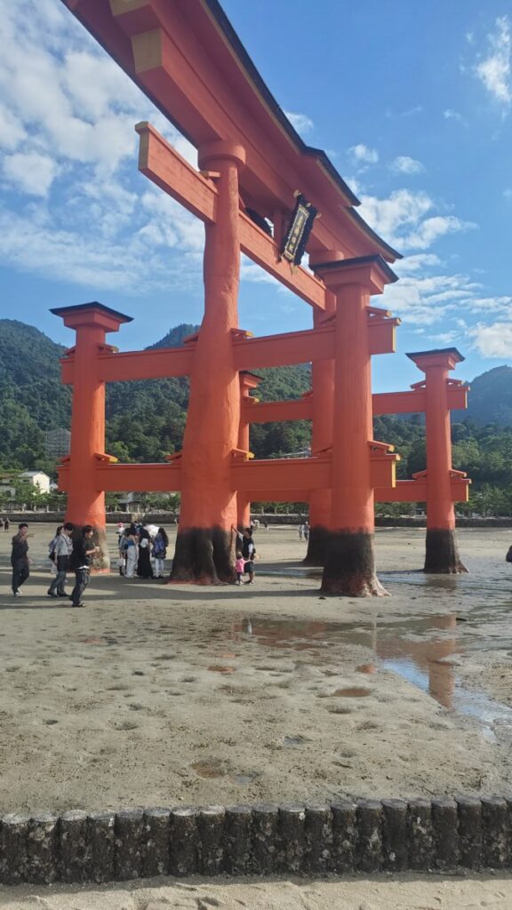 Tori gate at low tide