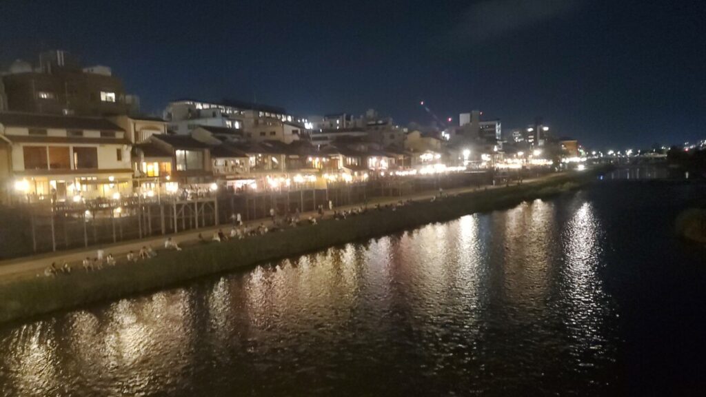 Kamo river at night