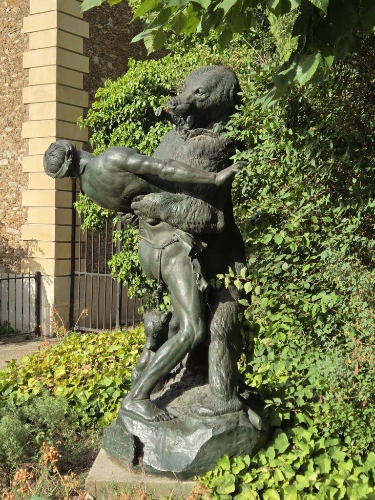 Weird bear sculpture