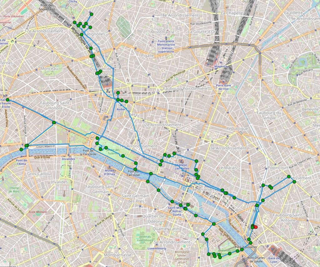 Map of Paris